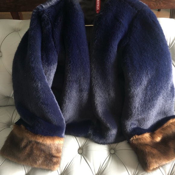 STAUD FAUX FUR COAT - Picture 3 of 4